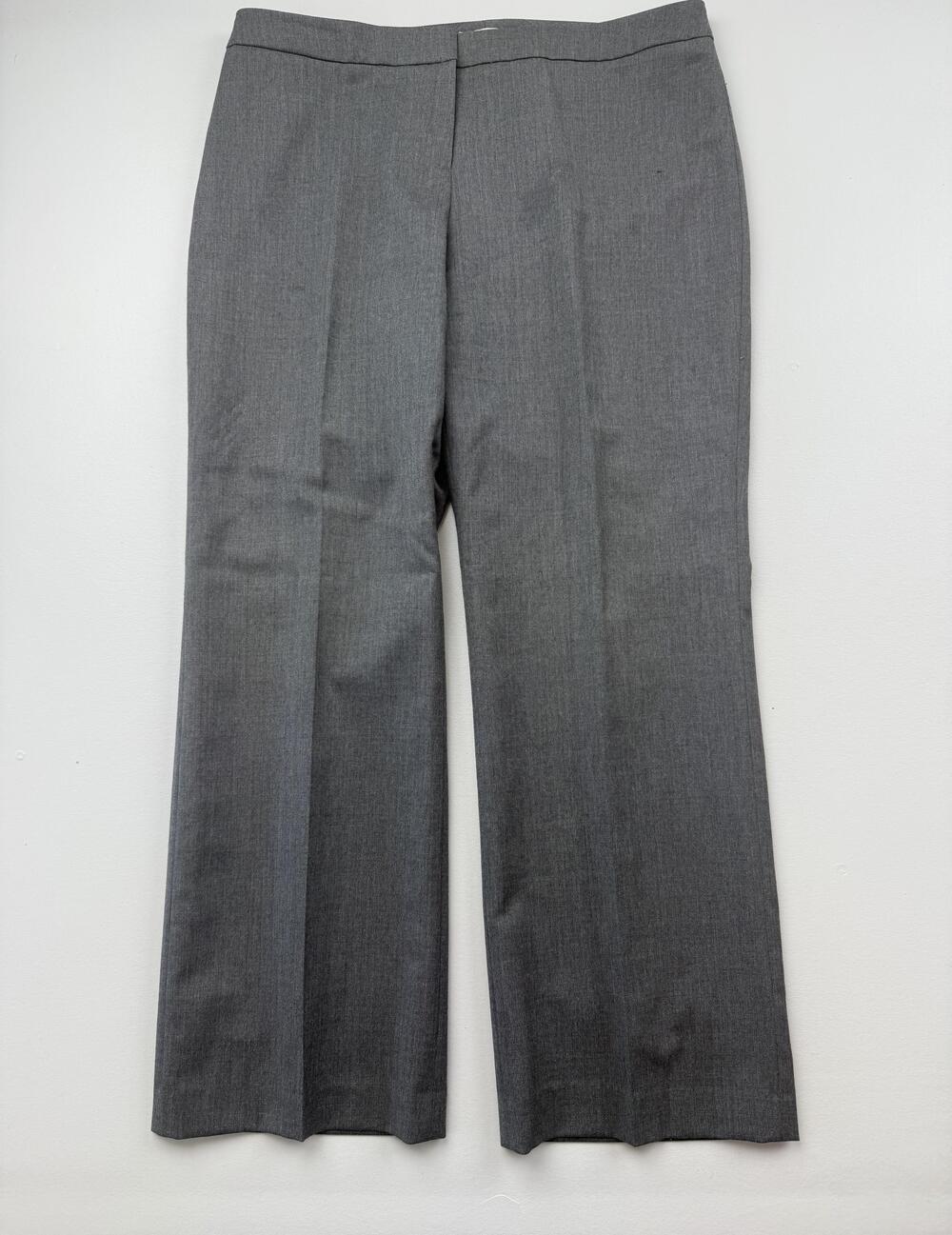 Pendleton Pants Womens 16 Petite Gray Twill Lined Dress Slacks USA Work Office